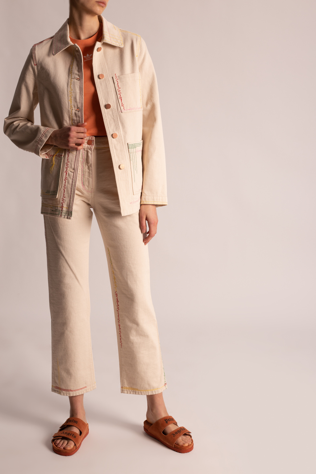 【関税＆送料込み】Palm Angels Beige Sandal Palm Angels X S Palm Angels Kid's Palm Angels Sandals | Saks Fifth Avenue